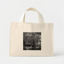 Flower Girl (roses in black and white) Bags