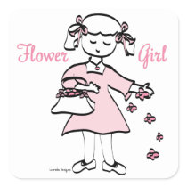 Flower Girl Stickers