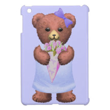 Flower girl Teddy Bear Case For The iPad Mini
