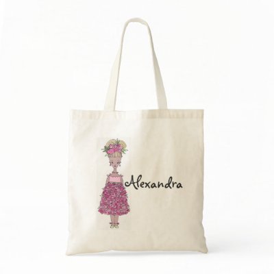 Flower Girl Tote Bag - Personalize Alexandra by GotYourName