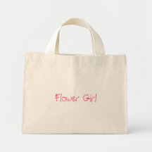 Flower Girl Tote Canvas Bag