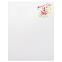 Flower Girl Tropical Flower Letterhead Template