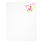 Flower Girl Tropical Flower Letterhead Template