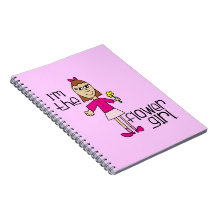 Flower Girl Wedding Party Spiral Note Book
