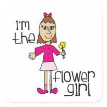 Flower Girl Wedding Party Sticker