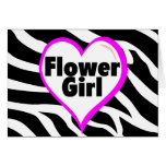 Flower Girl (Zebra Print) Greeting Cards
