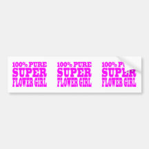 Flower Girls : Pink Super Flower Girl Bumper Stickers