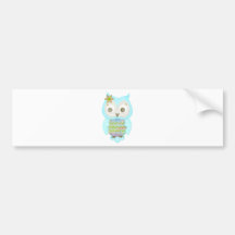 Flower Gypsy Owl Bumper Stickers