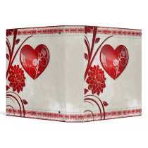 Flower Heart 3 Ring Binder