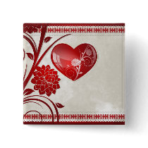 Flower Heart Buttons