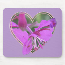Flower Heart - Pink Mousepad