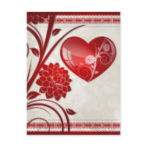 Flower Heart Postcards