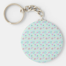 Flower Hearts + your name Key Chain