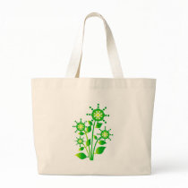 flower in illustration canvas bags
