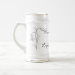Flower Line Drawing Wedding Stein mugs