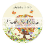Flower Love Tree Wedding Stickers