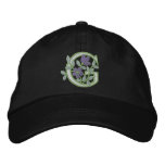 Flower Monogram Initial G Embroidered Baseball Cap