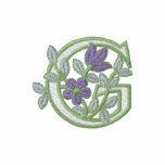 Flower Monogram Initial G embroidered shirts