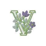 Flower Monogram Initial V