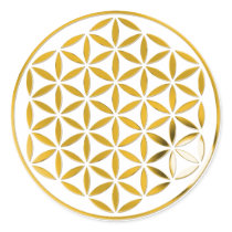 Flower Of Life 1 - Gold stamp Sticker