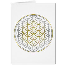 FLOWER OF LIFE / Blume des Lebens - BiColor Greeting Cards