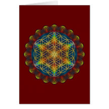 FLOWER OF LIFE / Blume des Lebens - Mandala III Greeting Card