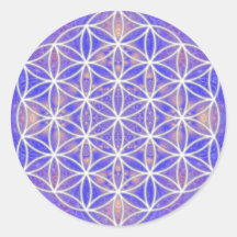 Flower of Life (Colour 3) Round Sticker