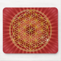 Flower Of Life | gold, big Mouse Pads