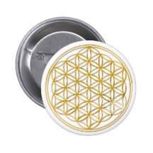 FLOWER OF LIFE - gold Pin