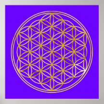 FLOWER OF LIFE - gold Posters