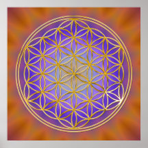 FLOWER OF LIFE - gold Print