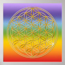 FLOWER OF LIFE - gold Print