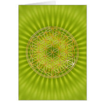 Flower Of Life | gold, small Cards