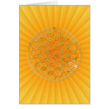 Flower Of Life | gold, small Greeting Card