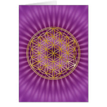 Flower Of Life | gold, small Greeting Card