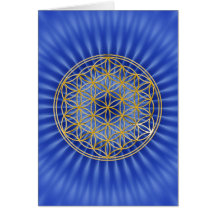 Flower Of Life | gold, small Greeting Card