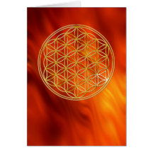 Flower Of Life | gold, small Greeting Card