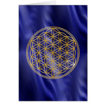 Flower Of Life | gold, small Greeting Cards