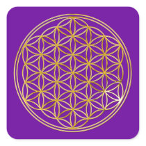 FLOWER OF LIFE - gold Stickers