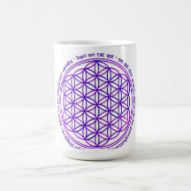 Flower Of Life - Moola Mantra - violet Coffee Mugs