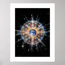 Flower of Life on Earth Poster