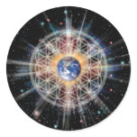 Flower of Life on Earth Stickers