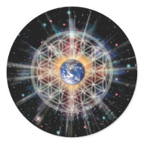 Flower of Life on Earth Stickers