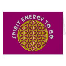 FLOWER OF LIFE - punched - SPIRIT ENERGY TO GO Cards