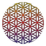 Flower of Life Sacred Geometry Symbol - 1 Round Sticker