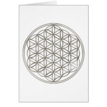 FLOWER OF LIFE - silver Card