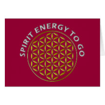 FLOWER OF LIFE - stamp - SPIRIT ENERGY TO GO Greeting Card