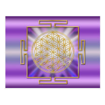 Flower Of LIFE Yantra Carte Postale
