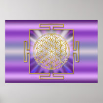 Flower Of Life Yantra Poster