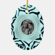 Flower Of Love (Henna) (Blue) Ornament